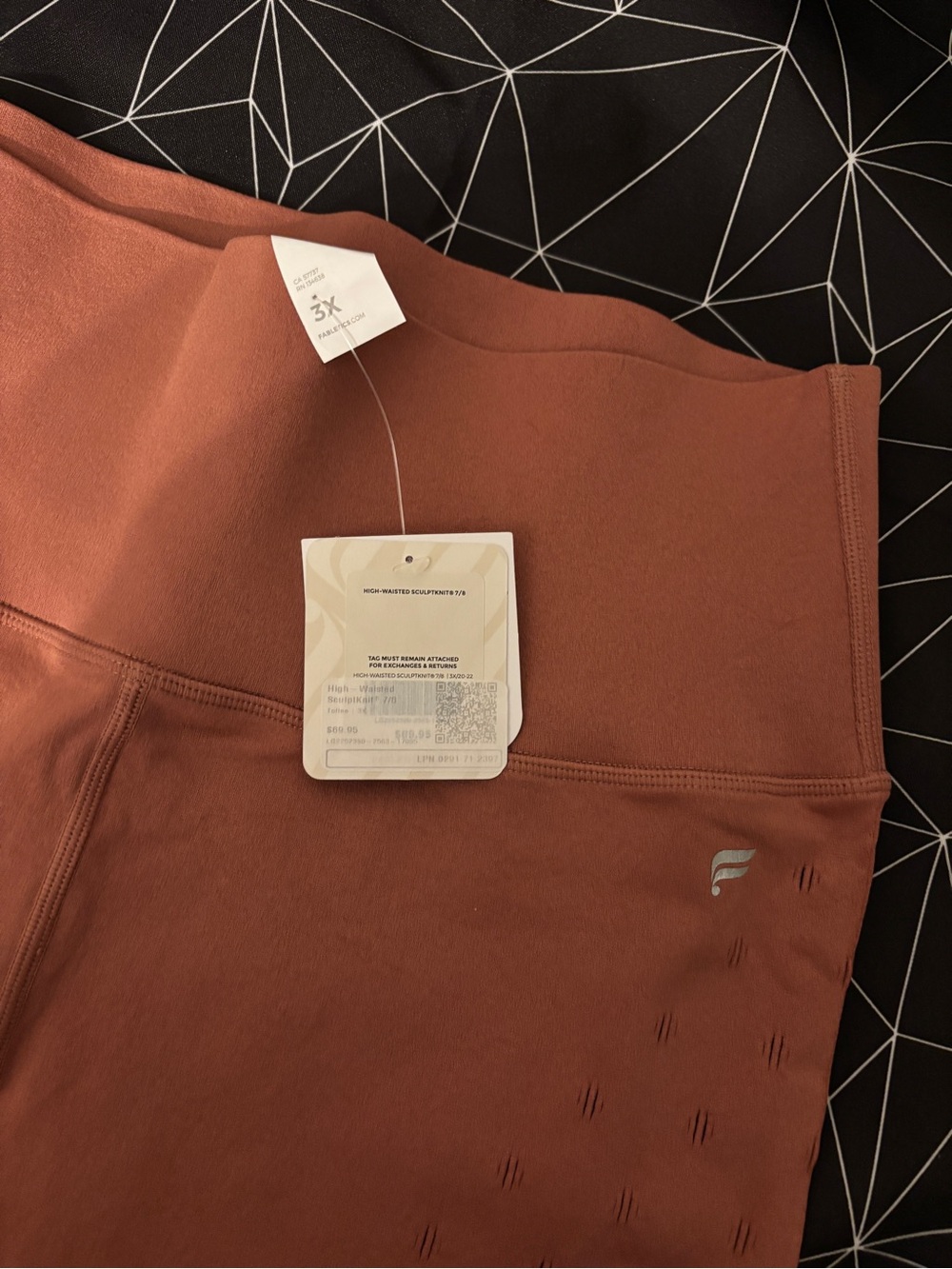 Fabletics High-Rise Leggings Rust Brown